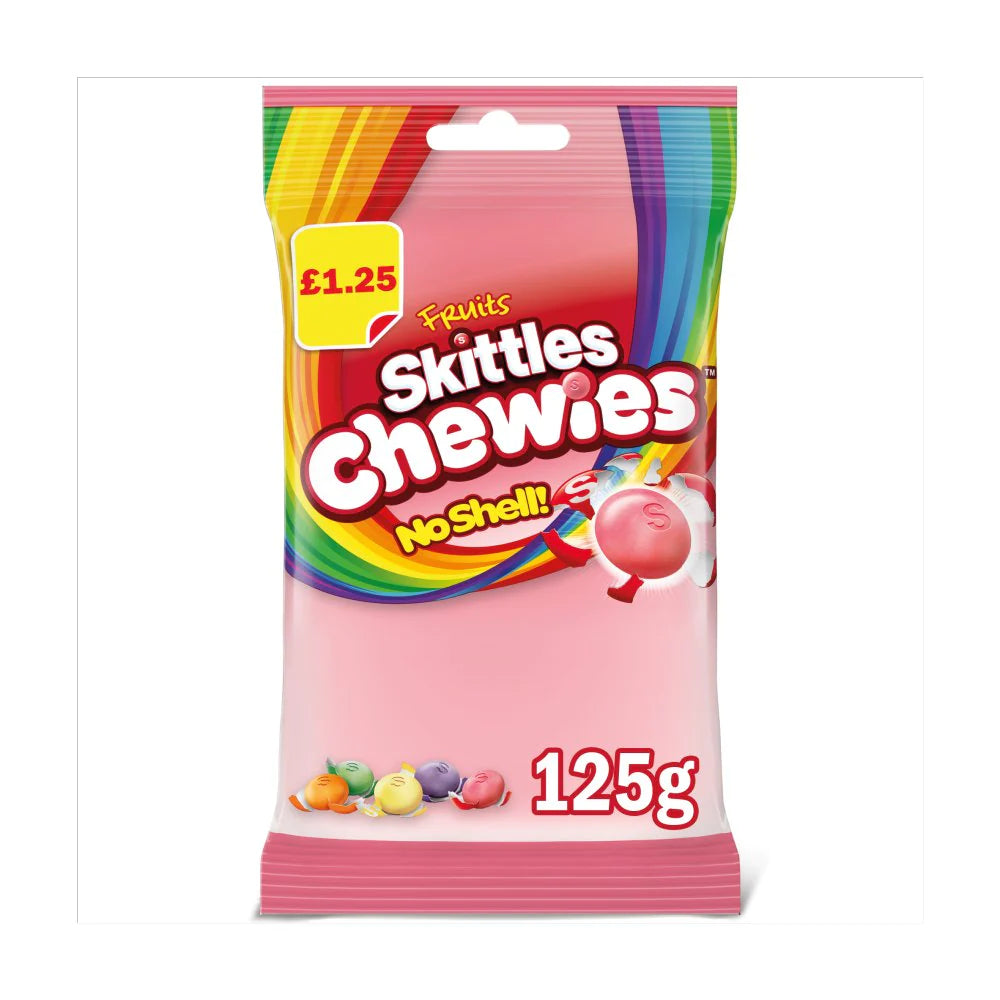 Skittles Chewies Fruits Sweets Treat Bag, 125g - Kiosk Igloo