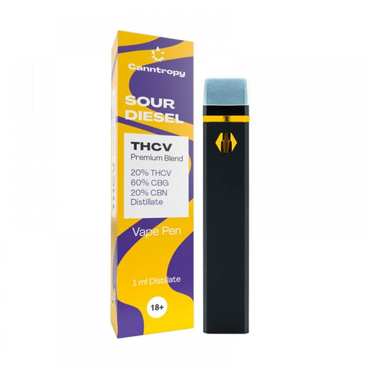 CANNTROPY | DISPOSABLE VAPE SOUR DIESEL (THCV,CBG,CBN) 1ML