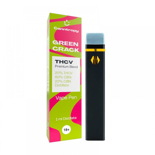 CANNTROPY | DISPOSABLE VAPE GREEN CRACK (THCV,CBG,CBN) 1ML