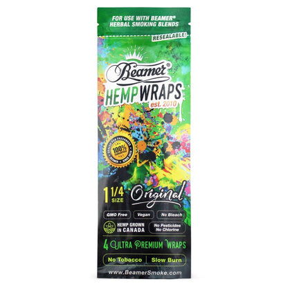 BEAMER | VEGAN HEMP WRAPS 1 1/4 (4-PACK)